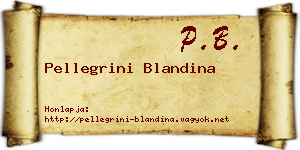 Pellegrini Blandina névjegykártya